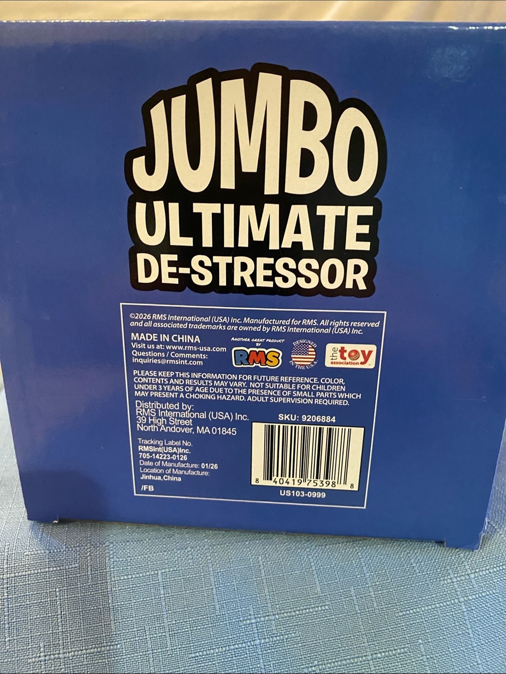Blue Jumbo Ultimate De-Stressor Ball RMS - Picture 4 of 4